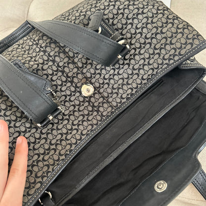 Coach Black Monogram Soho Satchel Shoulder Bag E0894-F12312