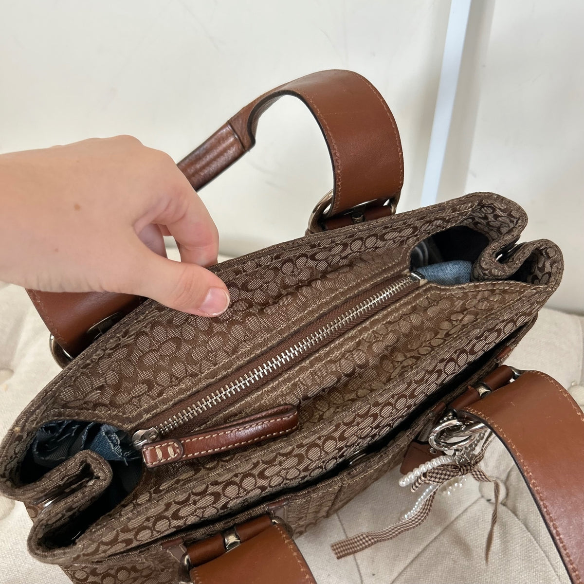 Coach Brown Monogram Soho Tote Shoulder Bag C0867-F12310