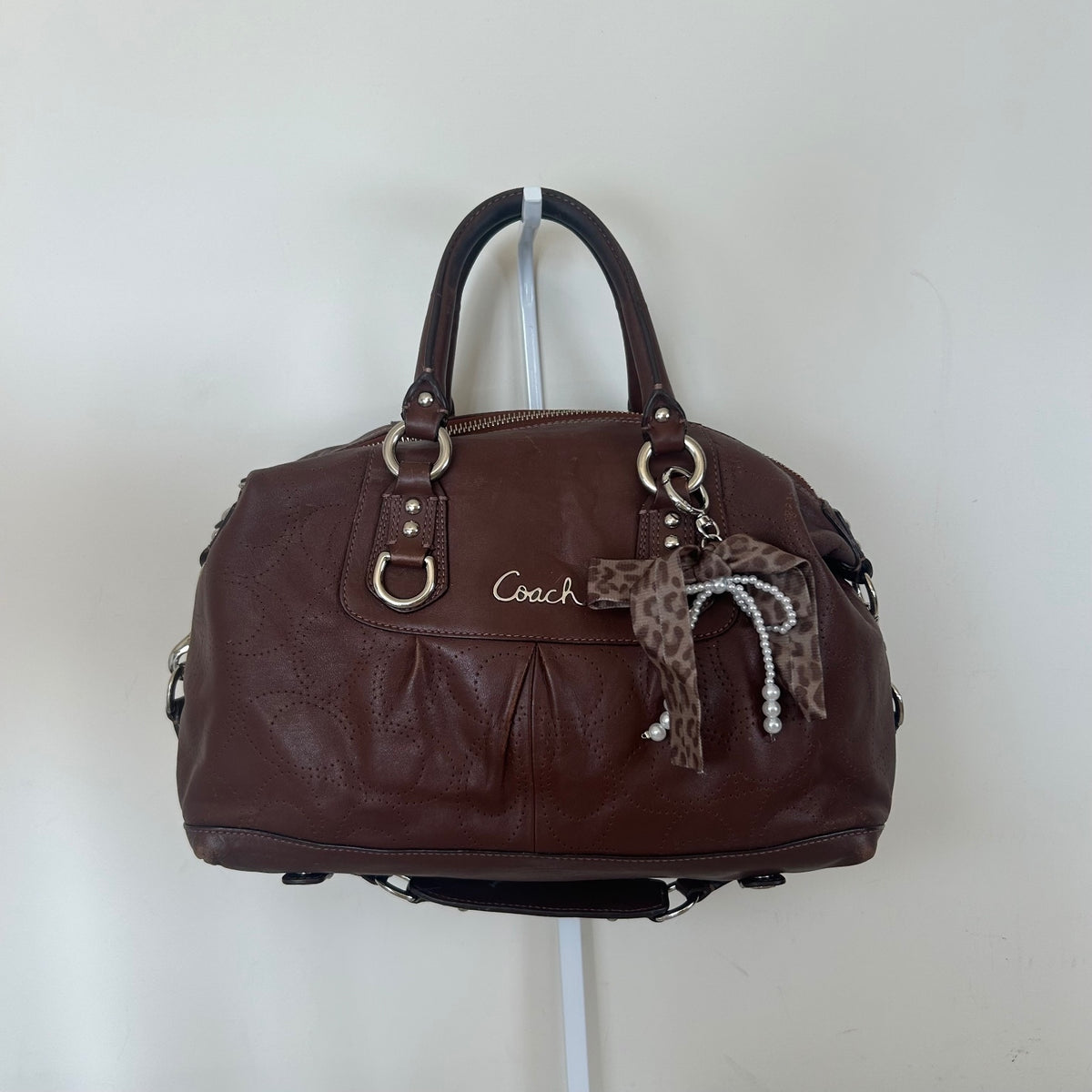 Coach Brown Leather Ashley Convertible Shoulder Bag C1182-F17130