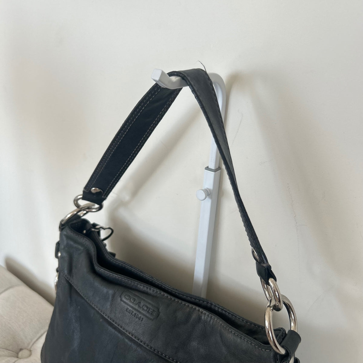 Coach Black Leather Zoe Shoulder Bag A1020-F14797