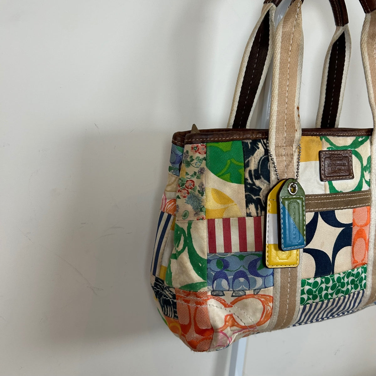 Coach Patchwork Colourful Tote Beach Bag L0649-10454