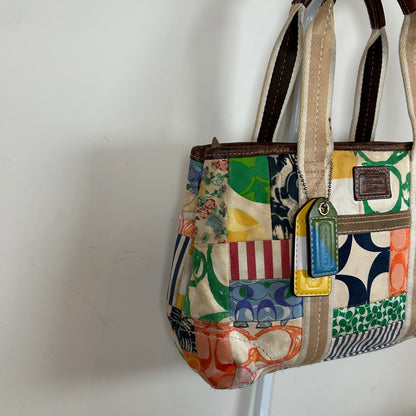 Coach Patchwork Colourful Tote Beach Bag L0649-10454