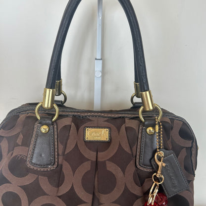 Coach Chocolate Brown Monogram Convertible Shoulder Bag G1082-15342