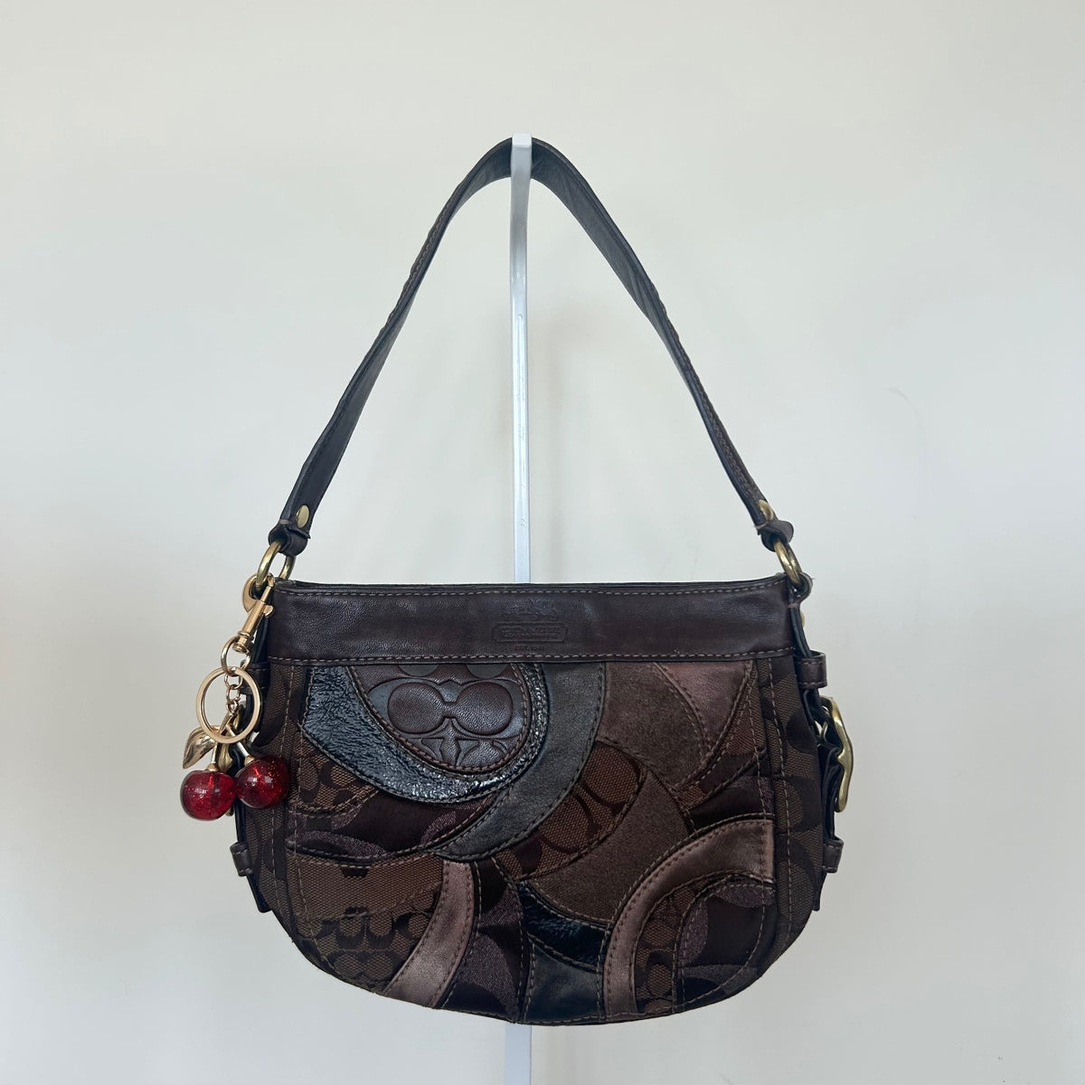Coach Mosaic Patchwork Brown Shoulder Bag Handbag Purse E0873-41886