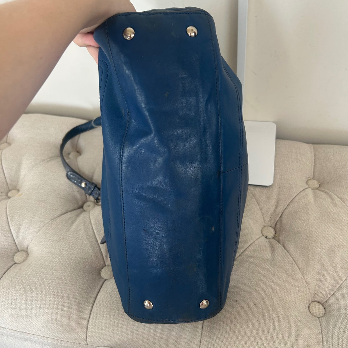 Coach Blue Leather Penelope 3 Compartment Shoulder Bag E1160-F16531