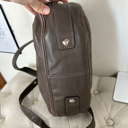 Coach Zoe Brown Leather Hobo Slouchy Convertible Shoulder Bag G1020-F14707