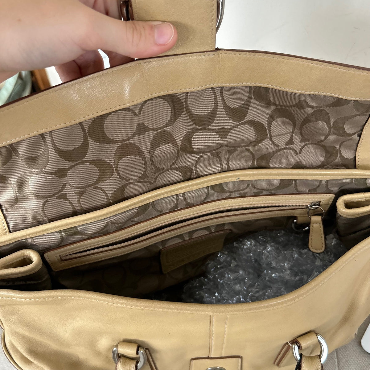 Coach Cream Beige Leather Soho Shoulder Bag M3S-9251