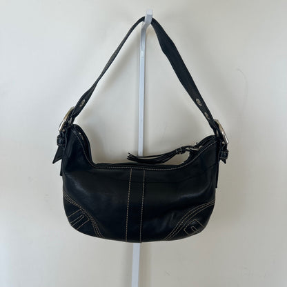 Coach Soho Black Leather Hobo Shoulder Bag Handbag Purse Y2K F05S-8A01