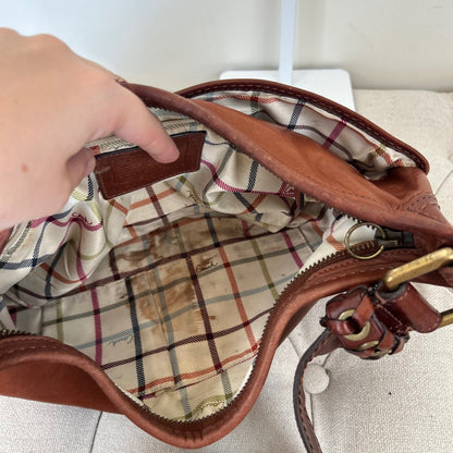 Coach Bleecker Laced Hobo Shoulder Bag Tan Brown Leather H0769-11416