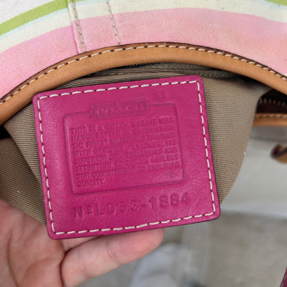 Coach Soho Pastel Multicolour Stripe Hobo Shoulder Bag L053-1884