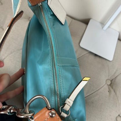 Coach Blue Nylon Hobo Shoulder Bag L0872-F11668