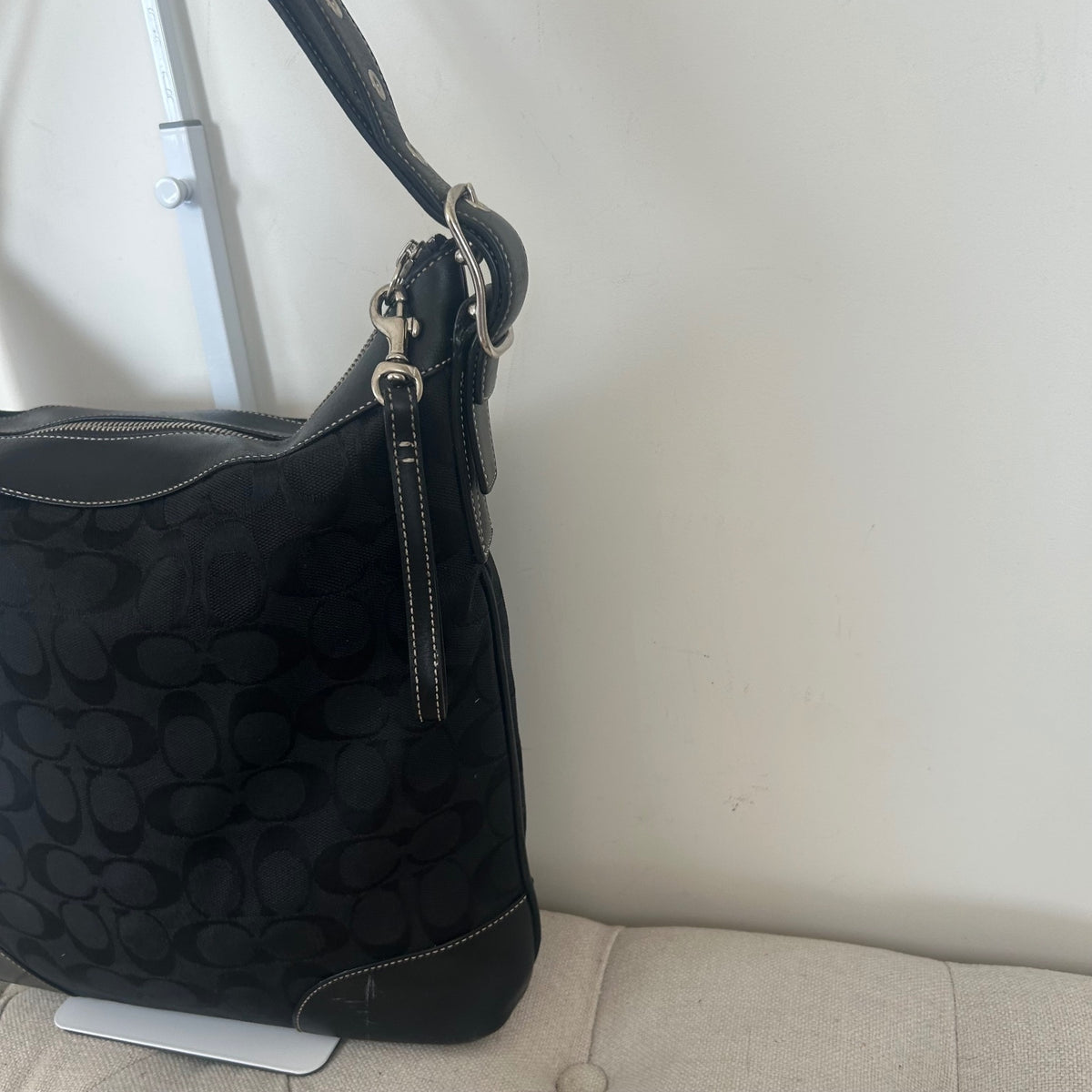 Coach Black Monogram Bucket Shoulder Bag H3K-6346