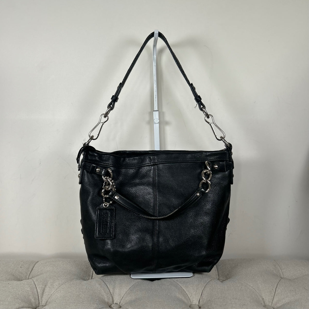 Coach Black Leather Convertible Shoulder Bag E0920-14142