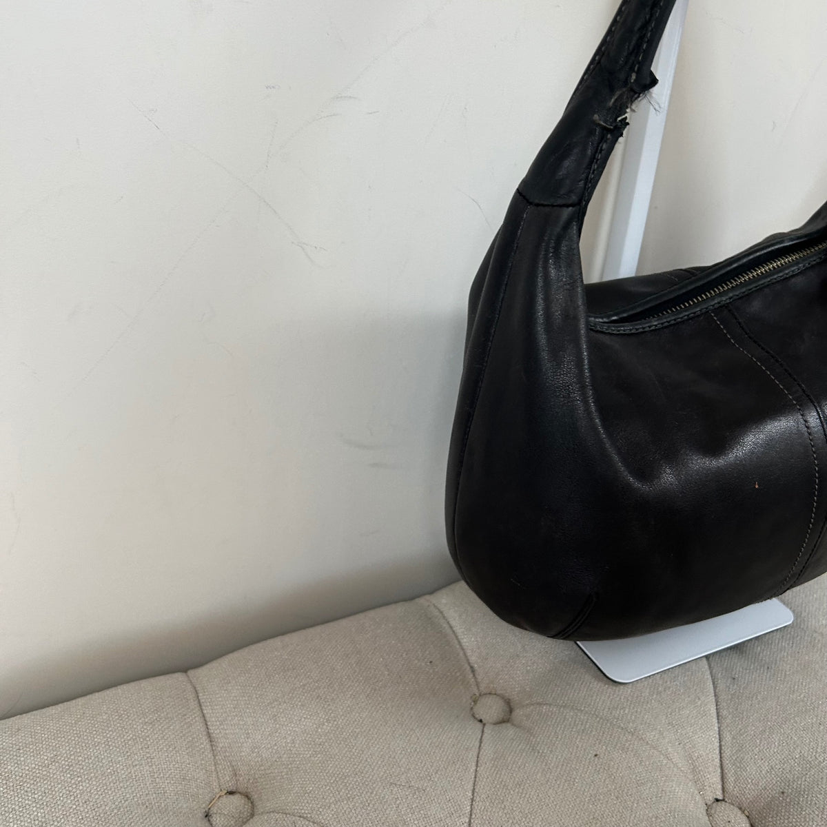 Coach Black Leather Hobo Shoulder Bag D0869-F12347