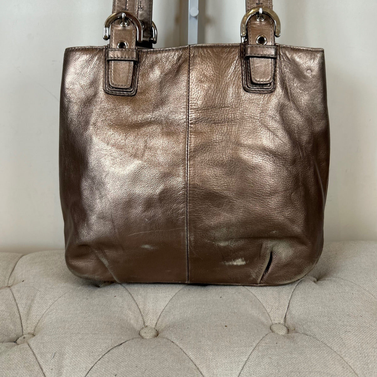 Coach Bronze Soho Leather Tote Shoulder Bag K1193-F17246