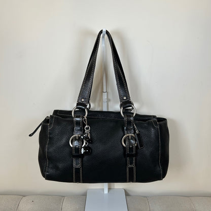 Coach Black Chelsea Pebbled Leather Shoulder Bag D0773-F10887