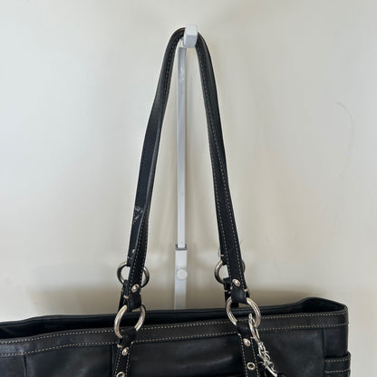 Coach East West Black Leather Shoulder Bag E0882-F12343