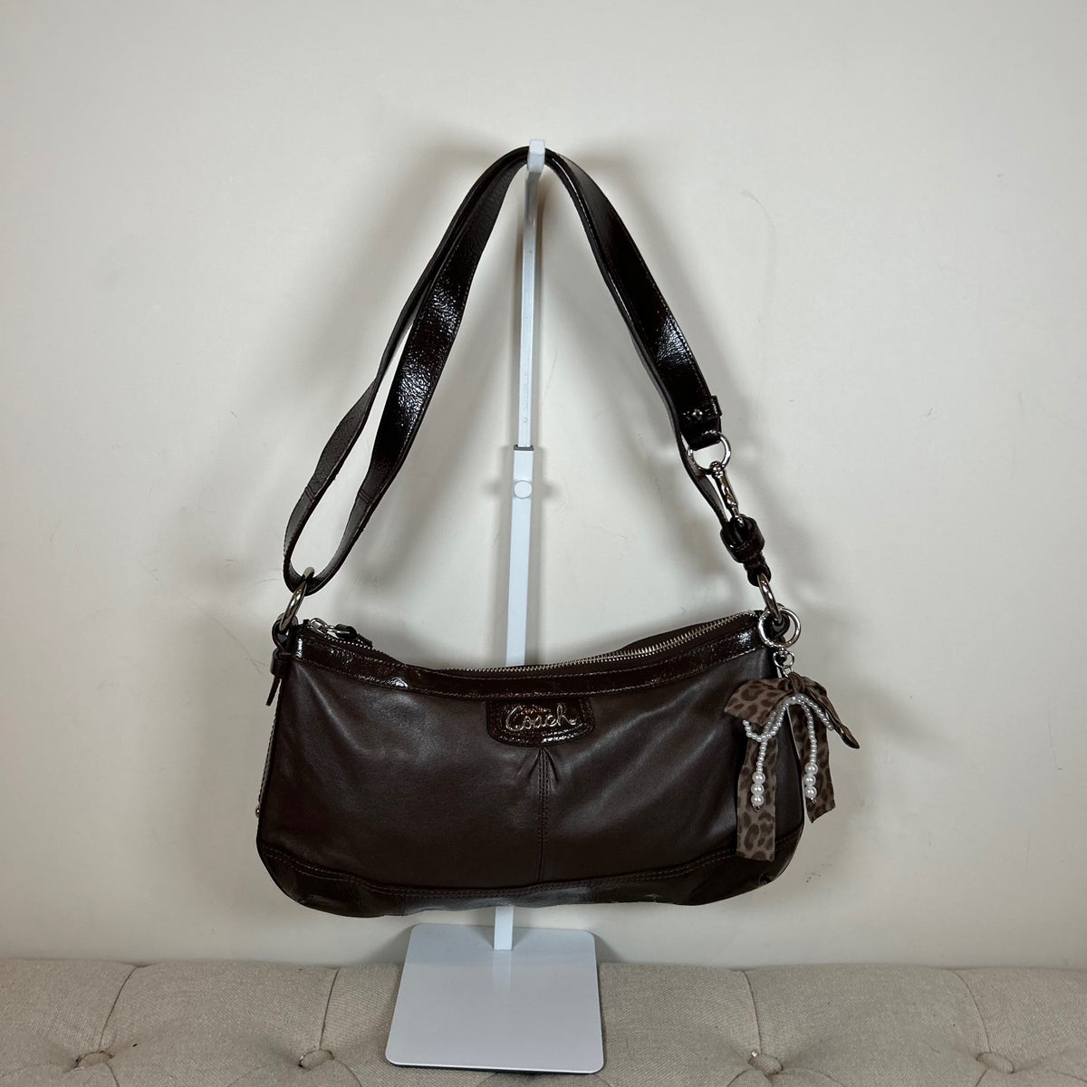Coach Brown Leather Convertible Shoulder Bag M1220-F19729