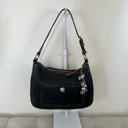 Coach Black Pebbled Leather Medium Mini Shoulder Bag C0782-F10890