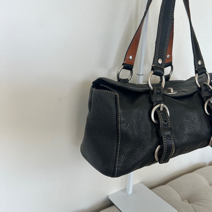 Coach Black Pebbled Leather Chelsea Satchel E068-10134