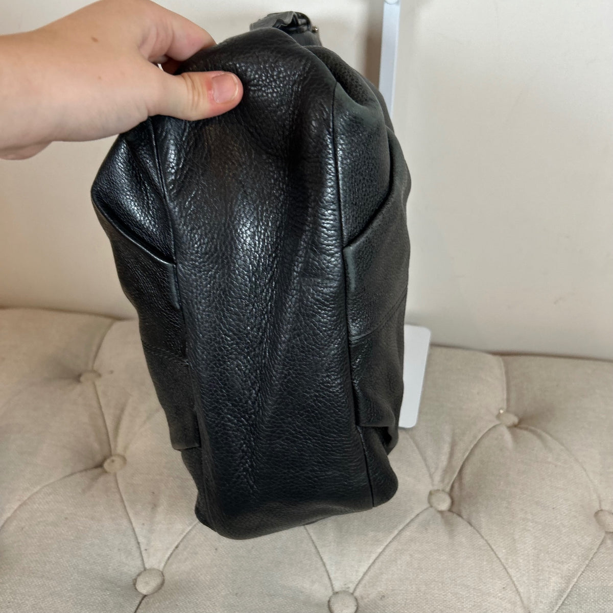 Coach Black Pebbled Leather Convertible Shoulder Bag C1120-F15064