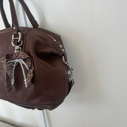 Coach Brown Leather Ashley Convertible Shoulder Bag C1182-F17130