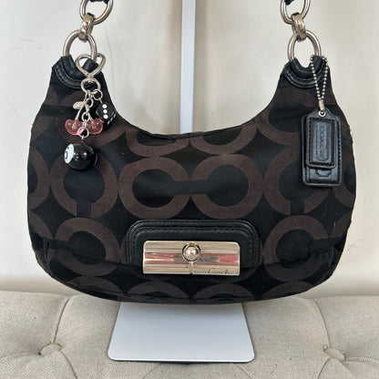 Coach Black Monogram Mini Shoulder Bag M1076-16953