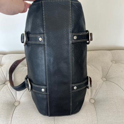 Coach Black Pebbled Leather Chelsea Satchel E068-10134