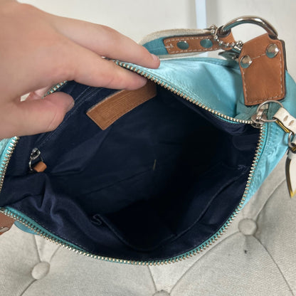 Coach Blue Nylon Hobo Shoulder Bag L0872-F11668