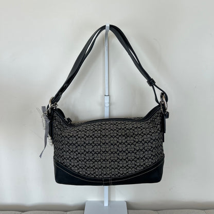 Coach Black Monogram Convertible Shoulder Bag M0793-F10945
