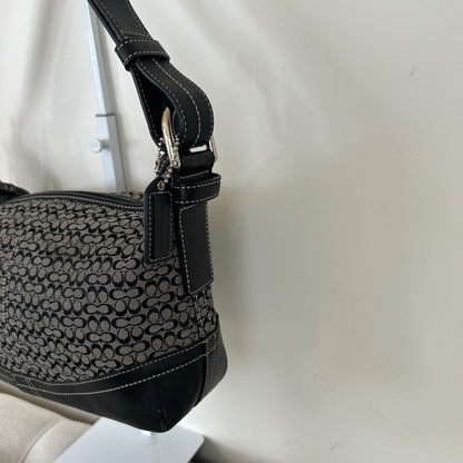 Coach Black Monogram Convertible Shoulder Bag M0793-F10945