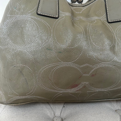 Coach Green Patent Kisslock 3 Compartment Shoulder Bag E1182-F15658