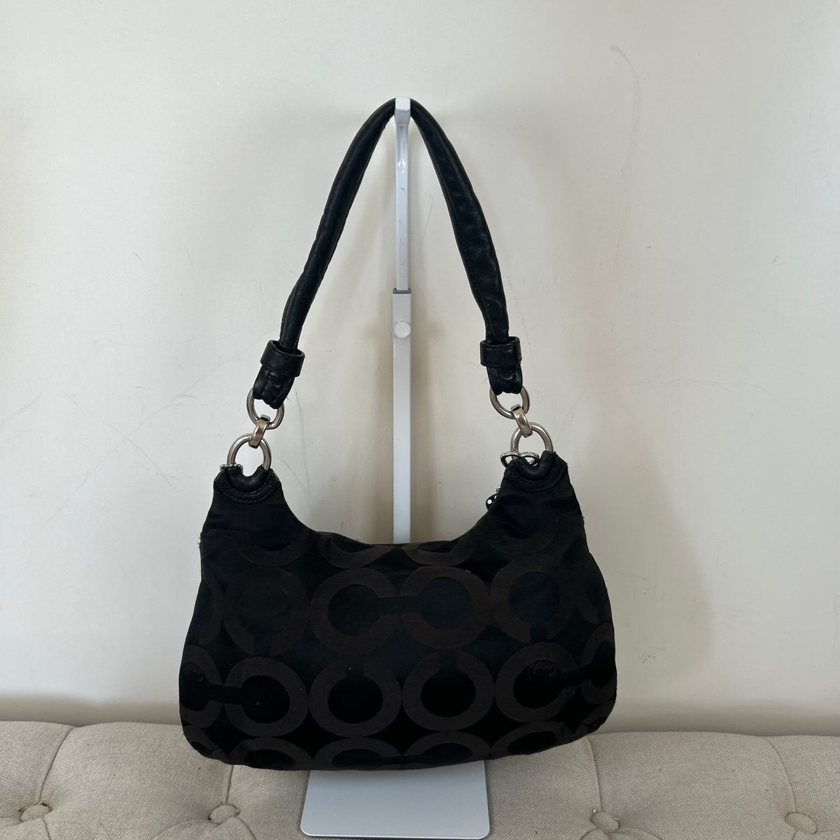 Coach Black Monogram Mini Shoulder Bag M1076-16953