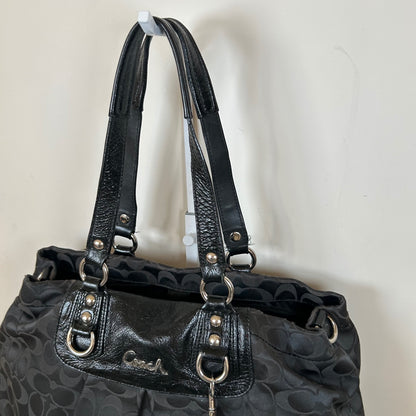 Coach Ashley Black Monogram 3 Compartment Shoulder Bag D1259-F15510