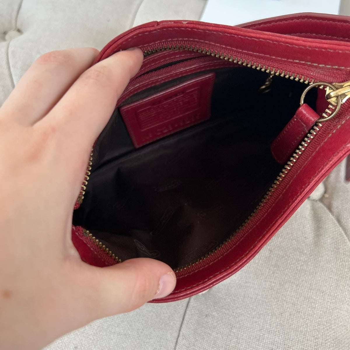 Coach Red Leather Mini Shoulder Bag C23-9295