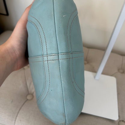 Coach Light Blue Leather Mini Hobo Soho Shoulder Bag L3S-9541
