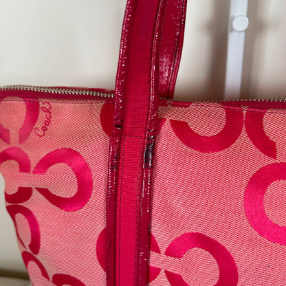 Coach Poppy Neon Pink Shoulder Tote Bag M0920-14530