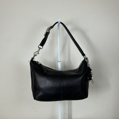 Coach Black Leather Mini Shoulder Bag Handbag H23-9596