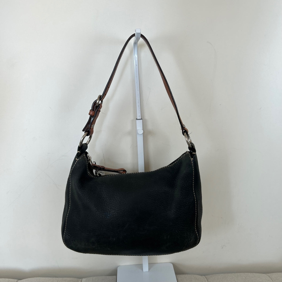 Coach Black Pebbled Leather Medium Mini Shoulder Bag C0782-F10890