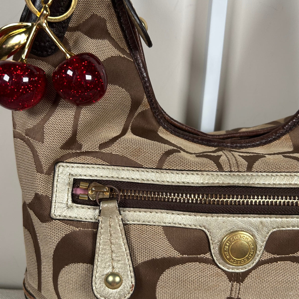 Coach Brown Monogram Medium Ergo Shoulder Bag E1071-F15179