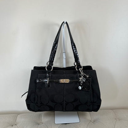 Coach Black Monogram Penelope Shoulder Bag L1173-18966