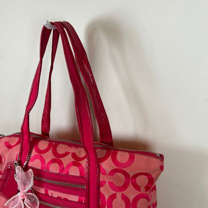 Coach Poppy Neon Pink Shoulder Tote Bag M0920-14530