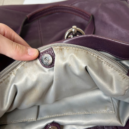 Coach Ashley Purple Leather Shoulder Bag G1269-F19425