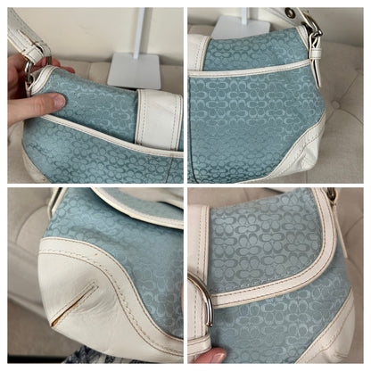 Rare Coach Baby Blue Soho Large Shoulder Bag M0726-F10926