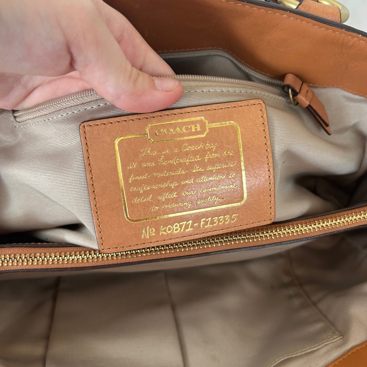 Coach Signature Pastel Patchwork 3 Compartment Turnlock Shoulder Bag K0871-F13335
