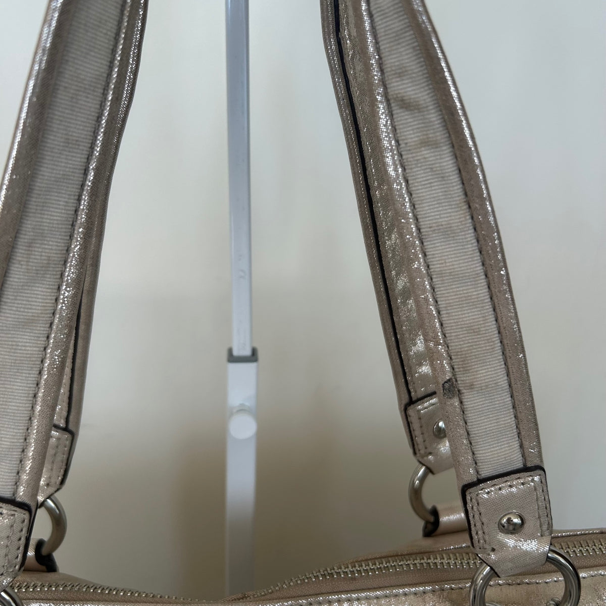 Coach Silver Glitter Poppy Shoulder Bag H1281-F20441