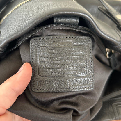 Coach Penelope Black Pebbled Leather Shoulder Bag F1172-F16531