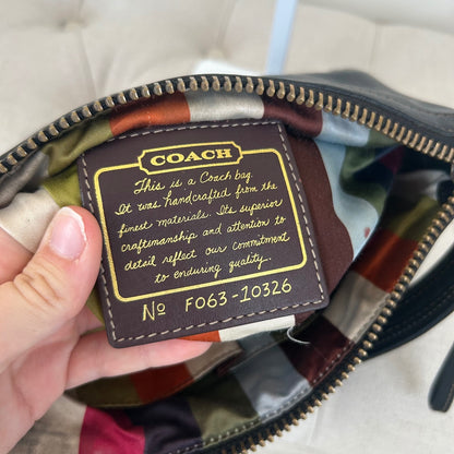 Coach Legacy Black Shoulder Bag Gold Turnlock F063-10326