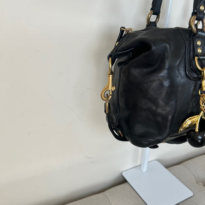 Coach Ashley Black Leather Convertible Handbag L0871-12937