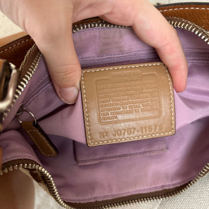 Coach Brown Monogram Hobo Shoulder Bag J0767-11575